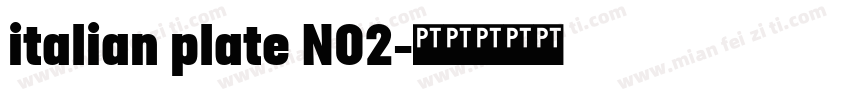 italian plate NO2字体转换